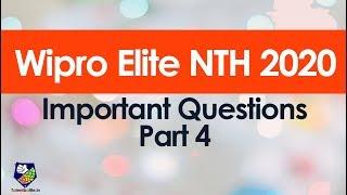 Important questions for Wipro NTH 2020 exam Part 4 !