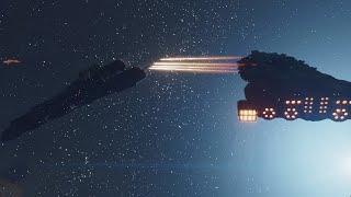 Starfield LEGENDARY SHIP BATTLE. House V'aruun Shroudbearer vs The Pillar of Authority