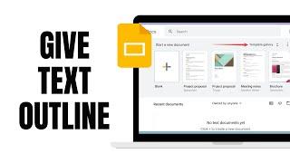 How To Give Text Outline in Google Slides | Add a Border Around Text | Google Slides Tutorial