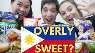 FILIPINO SNACKS & DESSERTS TASTE TEST!!! Chopstick Travel tries Filipino Food in Manila Philippines