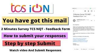 TCS NQT May Latest Survey Mail Update! | How to Fill? Last date? | When TCS May NQT Score Card Out