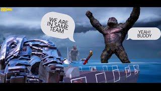 I TIED with GODZILLA and KONG || GODZILLA AND KONG in the same team DEFEATED MECHAGOGZILLA