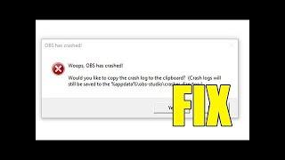 Woops, OBS has crashed" error and | Top solution to fix obs crash error Windows 10 New 2020