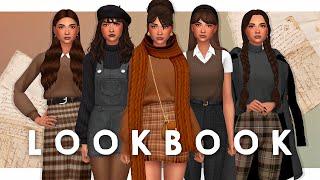 DARK ACADEMIA LOOKBOOK  | Sims 4 Create A Sim + FULL CC LIST