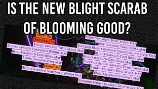 What is the best way to juice Blight in 3.24? 100 Blight Scarab of Blooming results (PoE Necropolis)