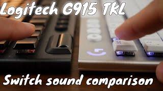 Logitech G915 TKL switch sound test and key actuation differences (GL Clicky vs GL Tactile)