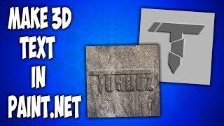 How To Create 3D TEXT in Paint.net **EASY**