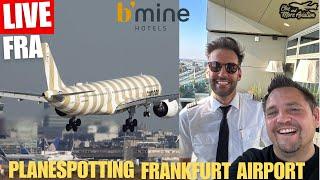 Live Good Morning Planespotting Frankfurt Airport | Hotel b'mine‍️Pilot Mitch spontan zu Besuch