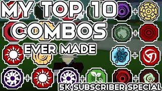 The TOP 10 COMBOS In Shindo Life | Top 10 Combos In Order | Shindo Life Combos | 5k Sub Special