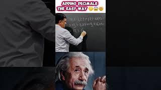 Adding decimals the easy way #sireinsteinacademy #einsteinclasses #maths #einstein #mathematics