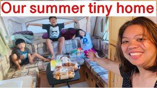 OUR TINY SUMMER HOME| SMALL TRAVEL TRAILER VLOG |sarah buyucan