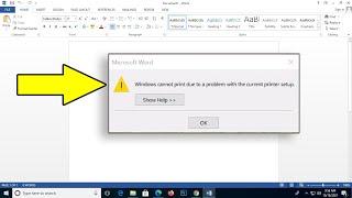 Windows cannot print due to a problem with current printer setup 𝗙𝗜𝗫𝗘𝗗