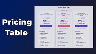 Create a Pricing Table using HTML & CSS | Hostinger Pricing Table Clone