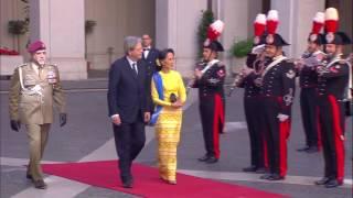 Gentiloni riceve Aung San Suu Kyi (04/05/2017)