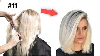 Rejuvenating Haircut Long BOB Step by Step at home | Haircuts 2021 |Square Haircut with elongation