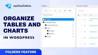 Organize Tables and Charts in WordPress Using Folders | wpDataTables 6.2 Version