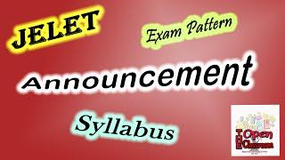 JELET Online Coaching Announcement-JELET Exam Preparation-Syllabus-Exam Pattern-The Open Classroom