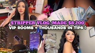 STRIPPER VLOG: THOUSANDS IN TIPS, VIP ROOMS , HUGE BANK DEPOSIT + MADE $8,200 