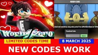 *NEW CODES MARCH 8, 2025* [] World Zero ️ Anime RPG ROBLOX | LIMITED CODES TIME