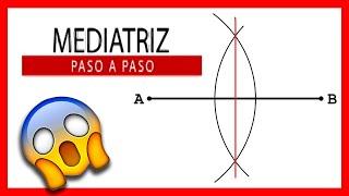  Como hacer la MEDIATRIZ de un segmento  MEDIATRIZ PASO A PASO  Dibujo Técnico FÁCIL Y RÁPIDO