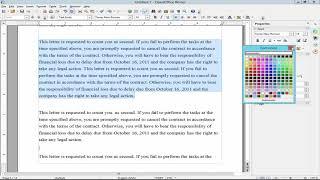 How to change Text Color in OpenOffice Writer