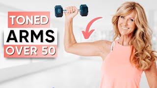 10-Min Dumbbell Arms And Shoulder Workout Over 50!