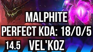 MALPHITE vs VEL'KOZ (MID) | 18/0/5, Legendary | TR Master | 14.5