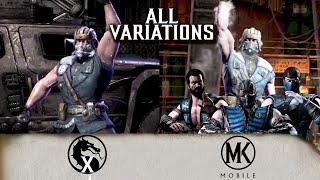 MKX vs MK Mobile - SUB-ZERO Every move sets, Brutality & X Ray side by side comparison