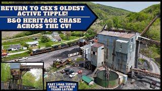 Return To CSX's Oldest Active Tipple! Fast Load Tipple In Action! B&O Heritage Chase Across The CV!