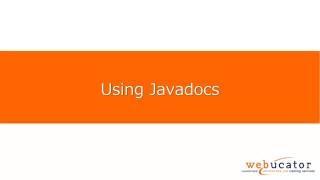 Using javadoc