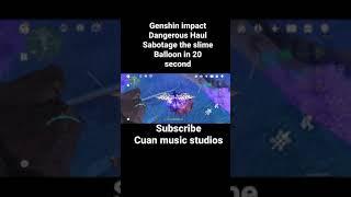 Genshin Impact - Inazuma commission quests: Sabotage the slime balloon in 20 second #short