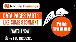 PEGA Data Pages Part-1 | Nikhila Trainings | Best Pega Online Training