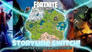 Fortnite - Chapter 3 With Chapter 5’s STORY! (Storyline Switch Map Concept)