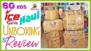 Biggest ever 60 kg Ice Yarn Haul  Yarn Unboxing and Review