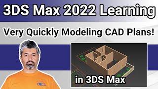 3DS Max 2022 Tutorial - Modeling very Quickly Autocad Plans in 3DS Max!