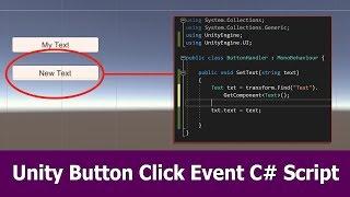 Unity Button Click Events C# Script Tutorial