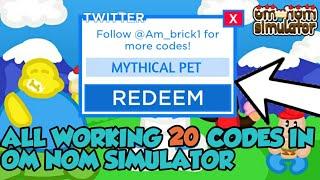 [ROBLOX] ALL 20 WORKING CODES IN OM NOM SIMULATOR