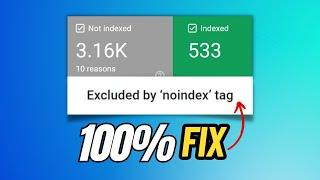Fix - Excluded by 'Noindex' Tag Error In Search Console [SOLVED]