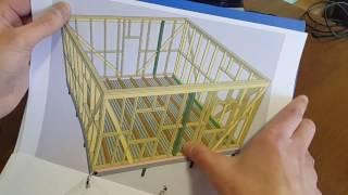 Конструктивный план для строительства каркасного дома