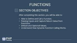 Functions in PHP