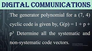 Problem on systematic and non-systematic code vectors