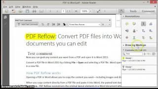 Adobe Reader XI PDF Annotations