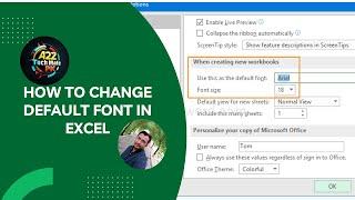 How To Change Default Font And Font Size In Microsoft Excel