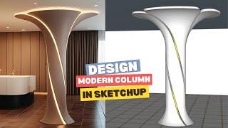 Make a Beautiful Twisted Column in SketchUp Like a Pro!