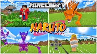 A ADDON MAIS BONITA DE NARUTO! 5D, BIJUUS, CLÃS, MENU, MISSÕES E MAIS! MINECRAFT PE/BEDROCK (Crazy)