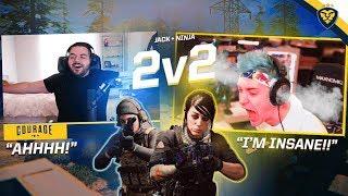 NINJA & COURAGE INSANE 2V2 GUNFIGHT WIN STREAK! AFTER DARK CALL OF DUTY! (Modern Warfare)