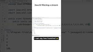 java 8  filtering a stream #shorts #viral #datascience #coding