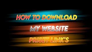 How Dowload Priset links in website || Raju editing studio 