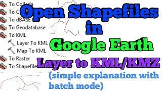 Convert ArcGIS layers to KML or KMZ for google earth