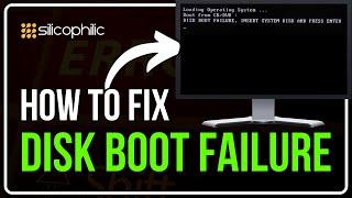 Fix 'Disk Boot Failure: Insert System Disk And Press Enter' [Working For ALL WINDOWS VERSIONS]